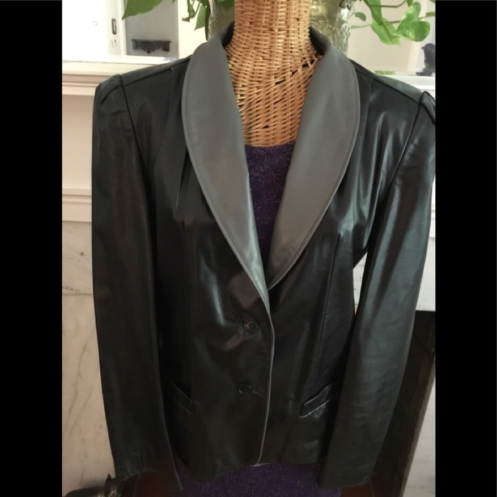 Vintage 70’s Nelson Hall Leather Jacket Bkazer